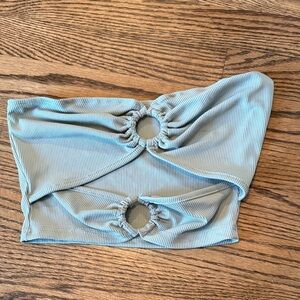 Ribbed Tube Top with Cutout Details